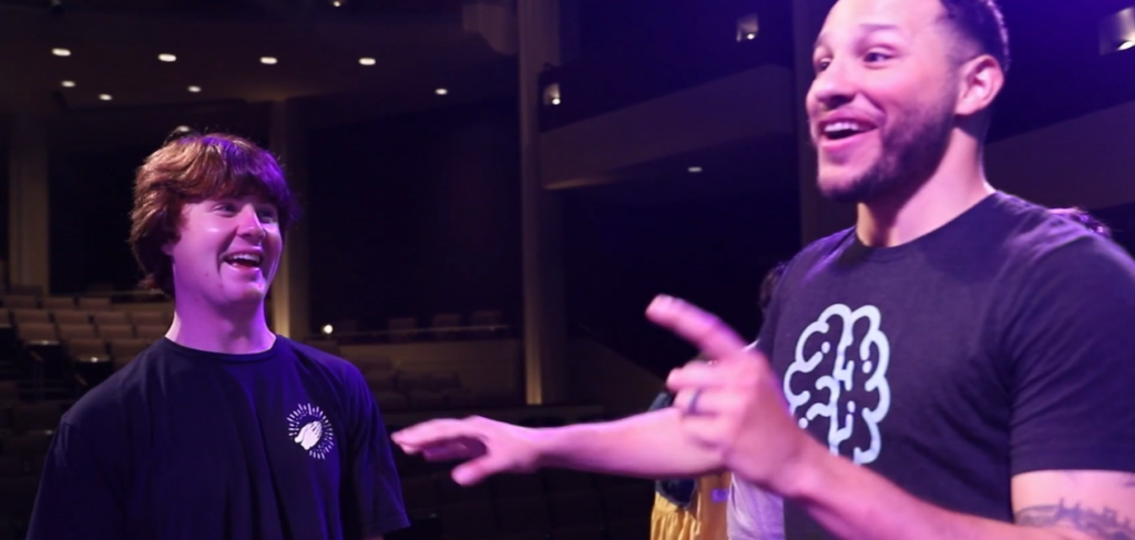 High school assembly at Kinkaid School